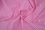 Gingham Checks Yarn-Dyed Cotton Fabric -  Peony Pink