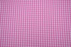 Gingham Checks Yarn-Dyed Cotton Fabric -  Peony Pink