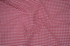 Gingham Checks Yarn-Dyed Cotton Fabric -  Heritage Red