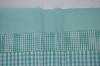 Gingham Checks Yarn-Dyed Cotton Fabric - Aqua Green