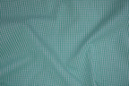 Gingham Checks Yarn-Dyed Cotton Fabric - Aqua Green