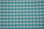 Gingham Checks Yarn-Dyed Cotton Fabric - Aqua Green