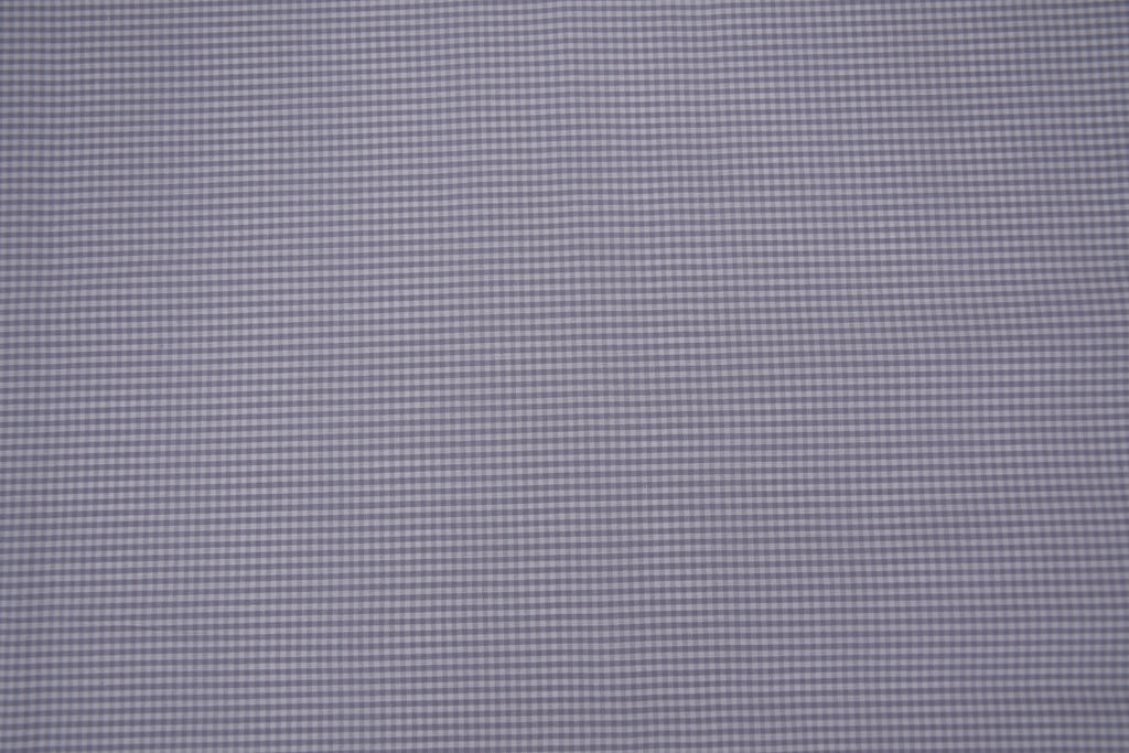 Gingham Checks Yarn-Dyed Cotton Fabric -  Pebble Grey