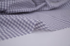 Gingham Checks Yarn-Dyed Cotton Fabric -  Pebble Grey