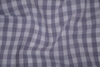 Gingham Checks Yarn-Dyed Cotton Fabric -  Pebble Grey