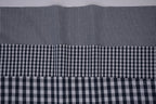 Gingham Checks Yarn-Dyed Cotton Fabric - Midnight Navy