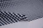 Gingham Checks Yarn-Dyed Cotton Fabric - Midnight Navy