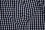 Gingham Checks Yarn-Dyed Cotton Fabric - Midnight Navy