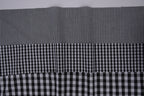 Gingham Checks Yarn-Dyed Cotton Fabric - Black