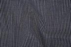 Gingham Checks Yarn-Dyed Cotton Fabric - Black