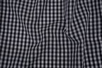 Gingham Checks Yarn-Dyed Cotton Fabric - Black