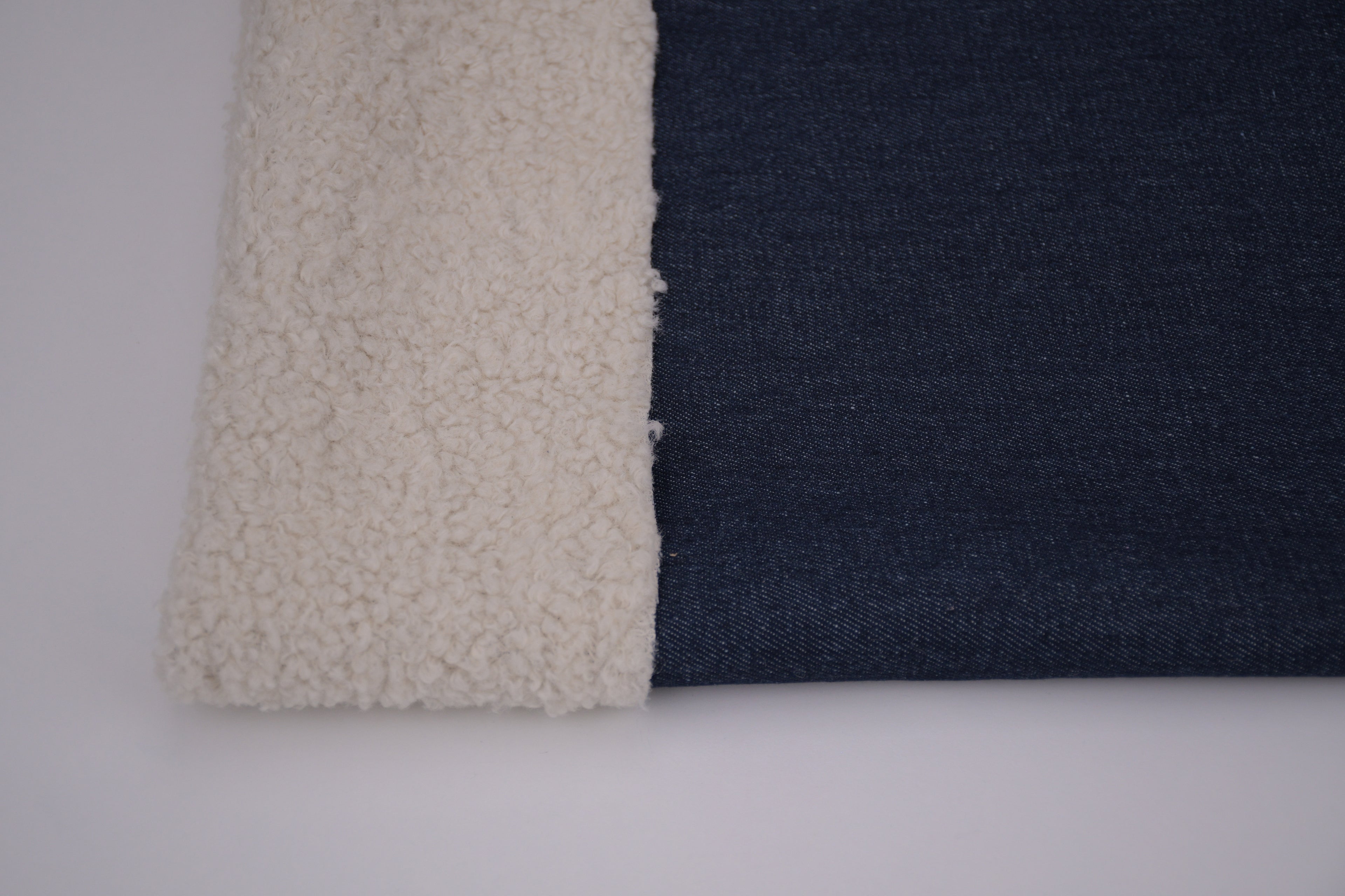 Denim Teddy Sherpa Fleece Fabric - Medium Blue