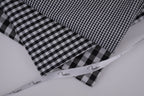 Gingham Checks Yarn-Dyed Cotton Fabric - Black
