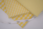 Gingham Checks Yarn-Dyed Cotton Fabric - Butter Yellow