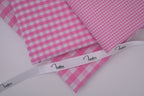Gingham Checks Yarn-Dyed Cotton Fabric -  Peony Pink