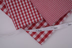 Gingham Checks Yarn-Dyed Cotton Fabric -  Heritage Red