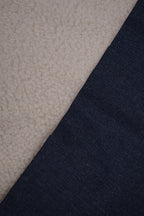 Denim Teddy Sherpa Fleece Fabric - Medium Blue