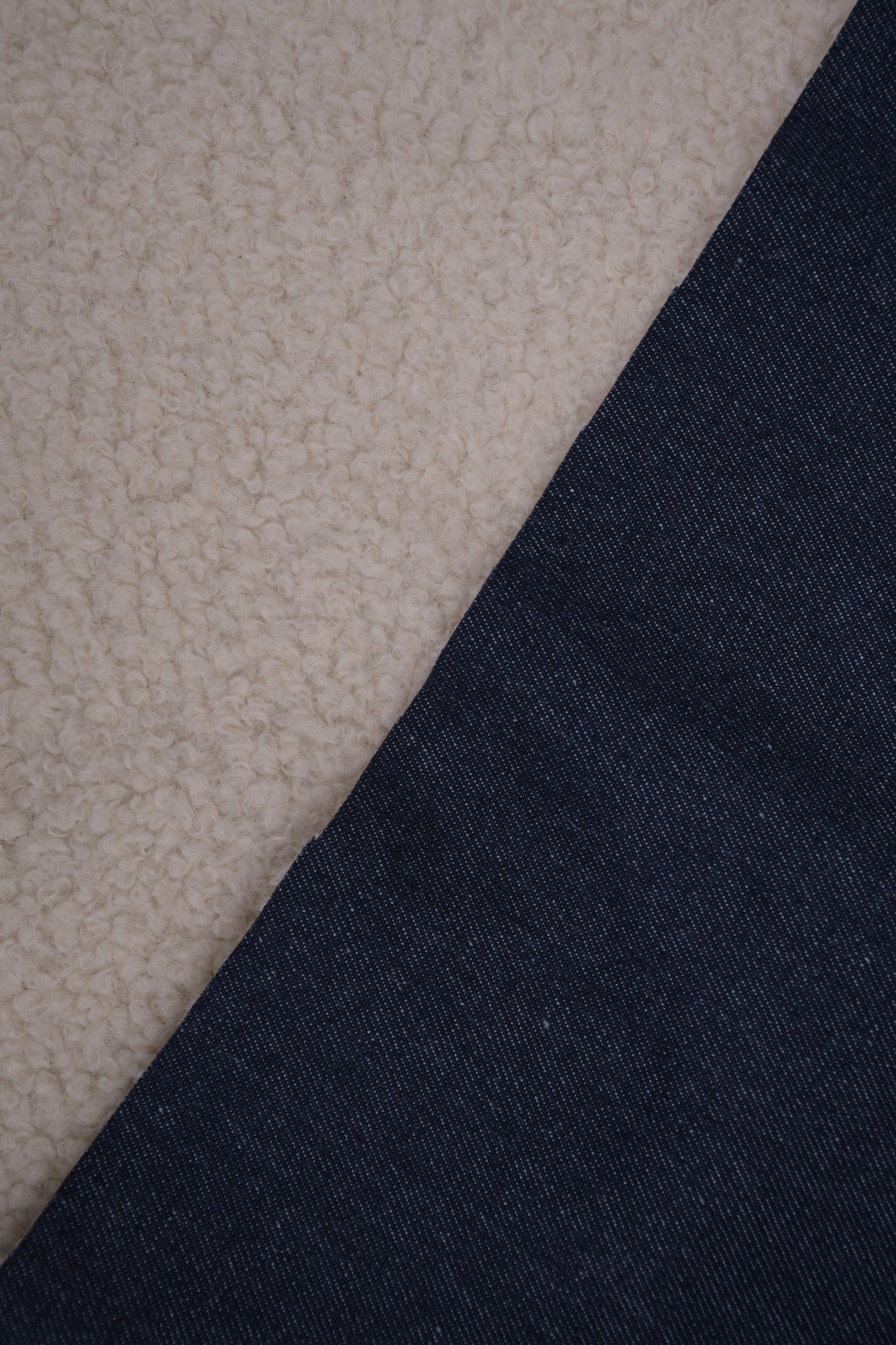 Denim Teddy Sherpa Fleece Fabric - Medium Blue