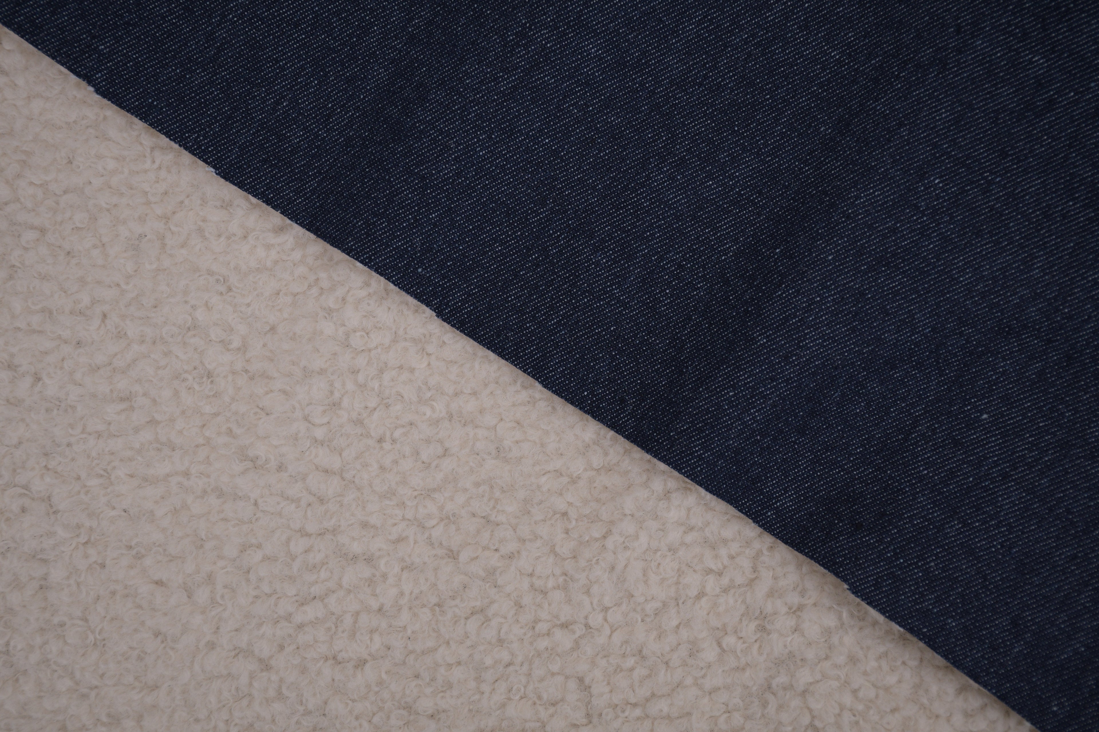 Denim Teddy Sherpa Fleece Fabric - Medium Blue