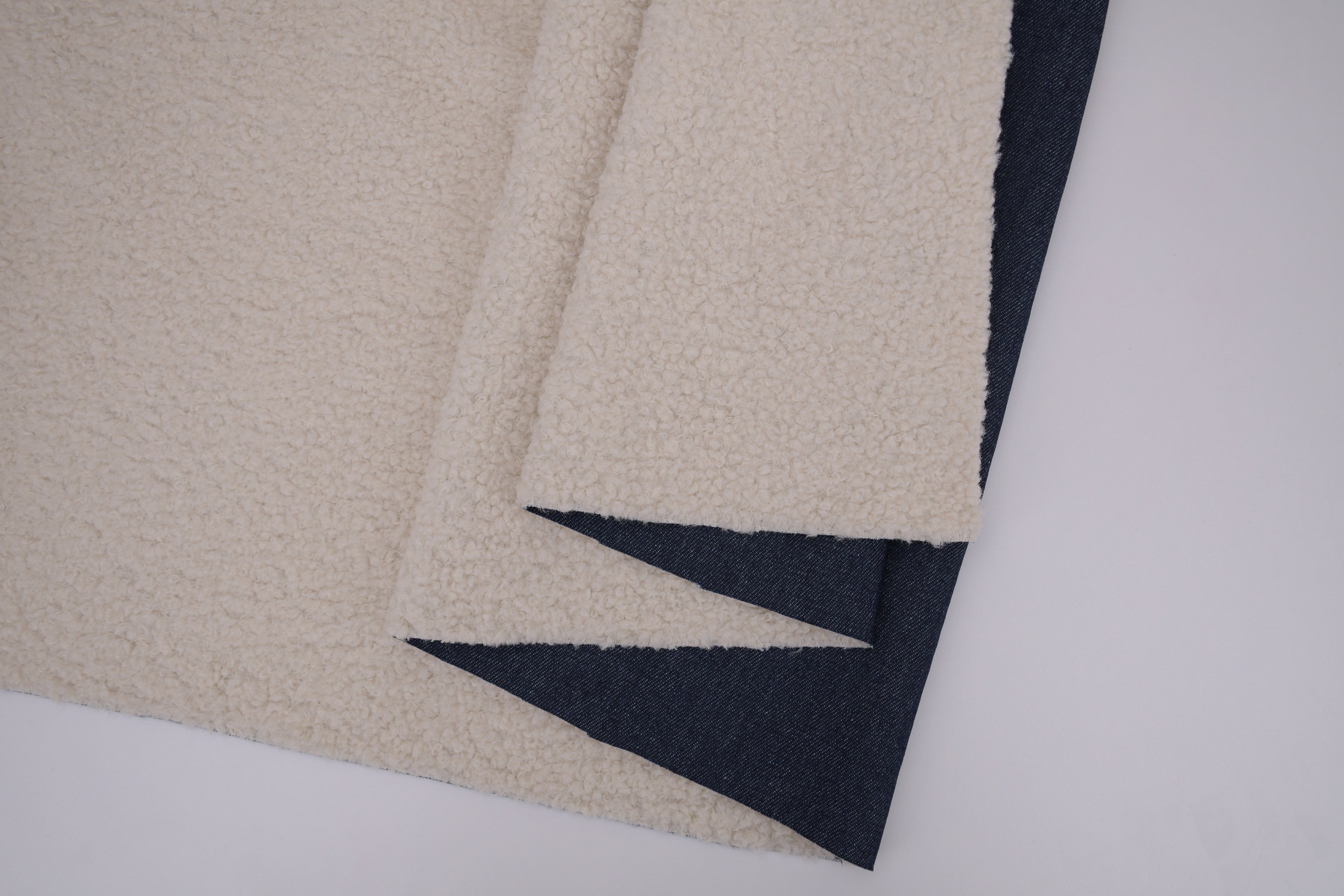 Denim Teddy Sherpa Fleece Fabric - Medium Blue