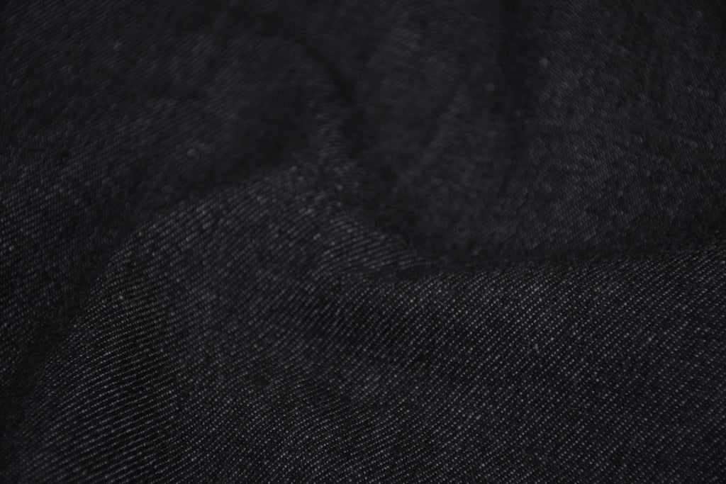 Denim Teddy Sherpa Fleece Fabric - Black
