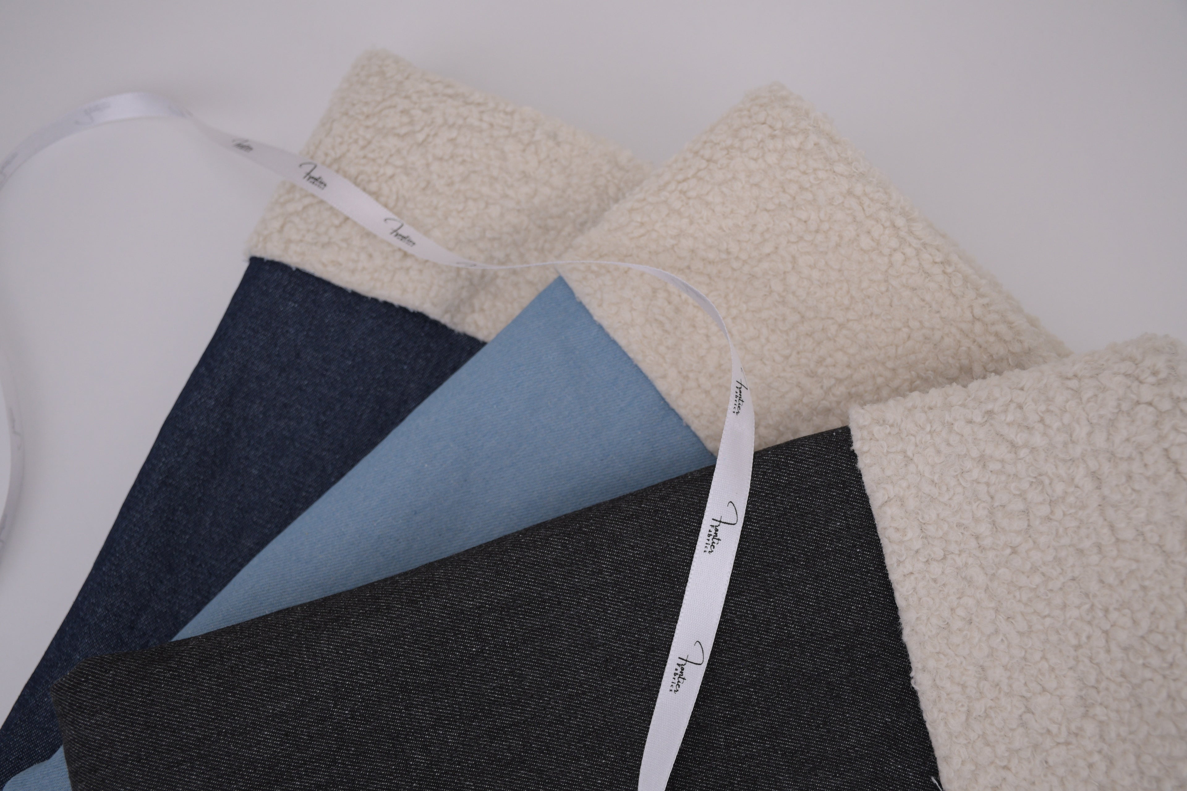 Denim Teddy Sherpa Fleece Fabric - Light Blue