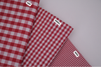 Gingham Checks Yarn-Dyed Cotton Fabric -  Heritage Red