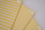 Gingham Checks Yarn-Dyed Cotton Fabric - Butter Yellow