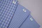 Gingham Checks Yarn-Dyed Cotton Fabric -  Sky