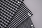 Gingham Checks Yarn-Dyed Cotton Fabric - Black