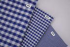 Gingham Checks Yarn-Dyed Cotton Fabric -  Royal Indigo