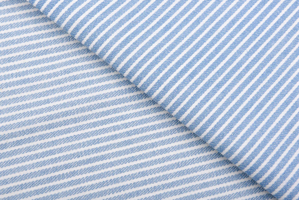 Denim rayé hickory 8 oz – Bleu ciel