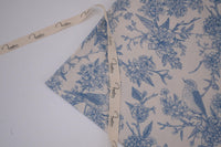 Lovers Nest Toile 100% Cotton Muslin Double Gauze Print - Celestial Blue
