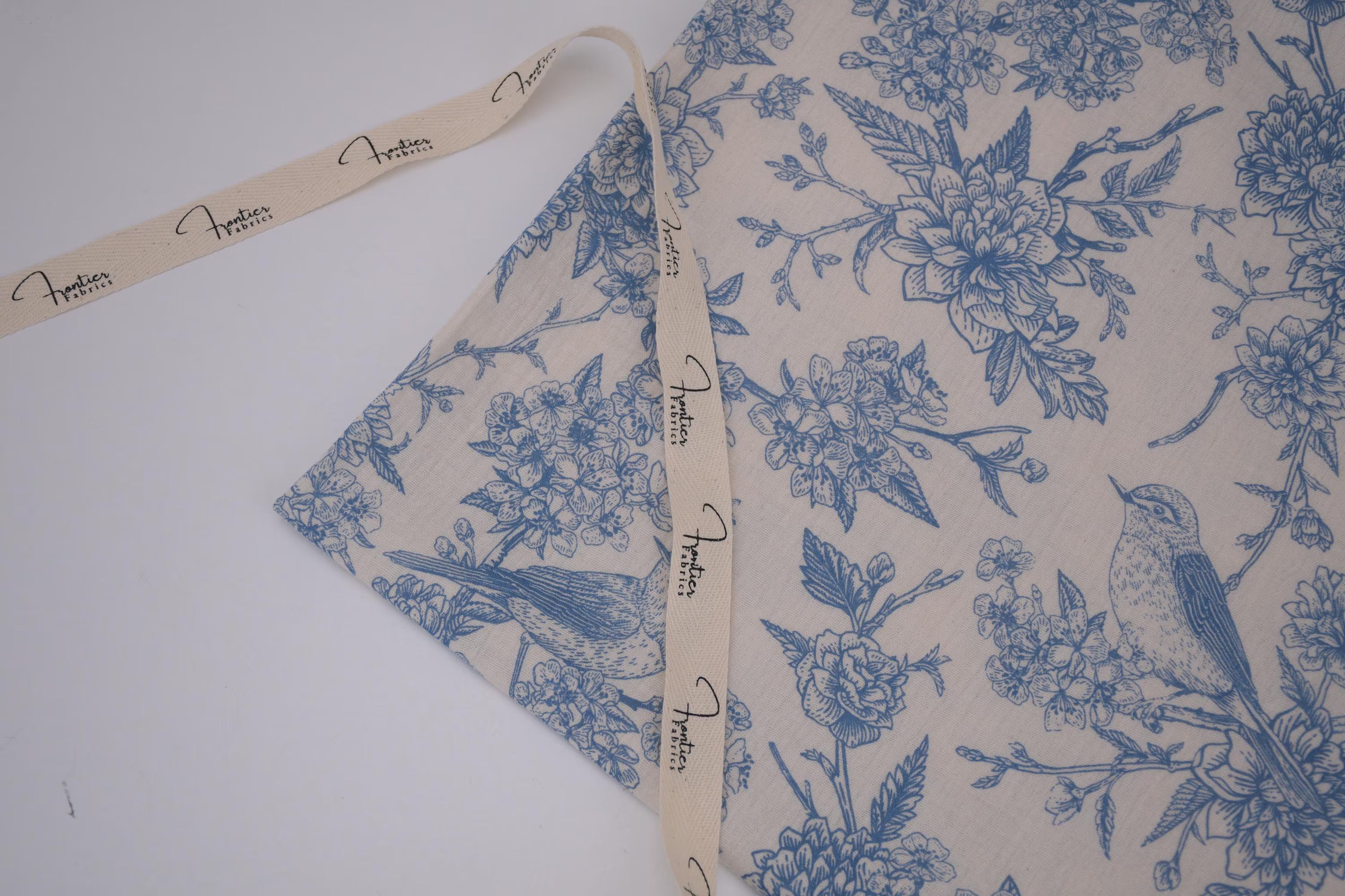 Lovers Nest Toile 100% Cotton Muslin Double Gauze Print - Celestial Blue